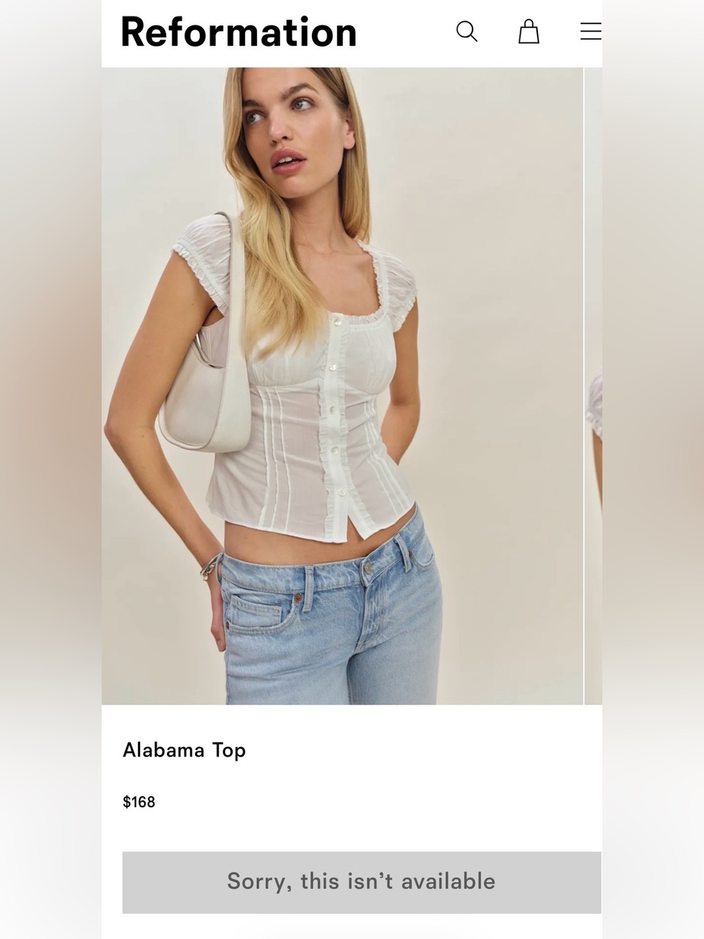 Reformation Alabama Top- NWT-Size 10